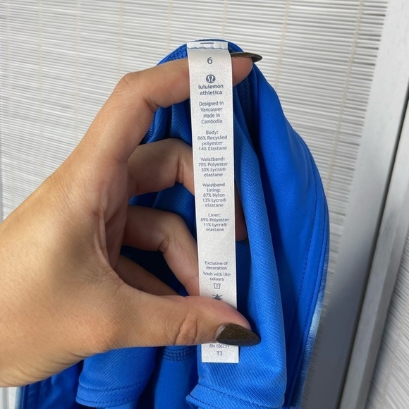 Lululemon Speed Short Pipe Dream Blue Size 6 New with Tags Athletic - Picture 6 of 8